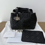 Brand New Dior Book Tote, Black‑Gold, Medium Size