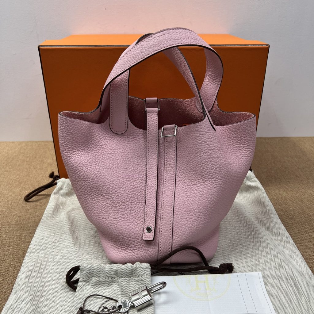 99% New HERMES Picotin 18, Sakura Pink, K Stamp
