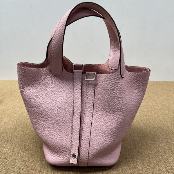 99% New HERMES Picotin 18, Sakura Pink, K Stamp