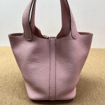 99% New HERMES Picotin 18, Sakura Pink, K Stamp