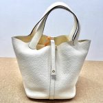 99% New HERMES Picotin 22, Cream, B Stamp