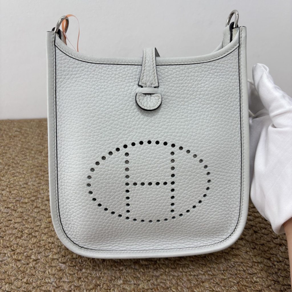 98% New HERMES Evelyne Mini, Gris Meyer, K Stamp