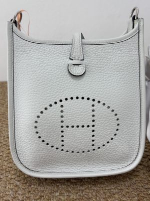 98% New HERMES Evelyne Mini, Gris Meyer, K Stamp