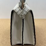 98% New FENDI Peekaboo ISeeU, Med, White Calf & Python