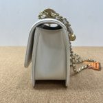 99% New Chanel 19, Double Gold Beads, White‑Gold Skin