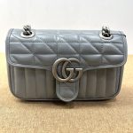 99% New GUCCI Marmont 22, Grey‑Silver, 036 Mark