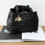Brand New Dior Book Tote, Black‑Gold, Medium Size