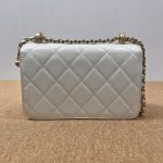 99% New Chanel 19, Double Gold Beads, White‑Gold Skin