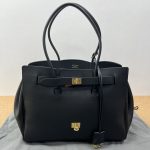 Balenciaga BEL AIR Black‑Gold Medium Handbag