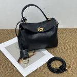 98% New Balenciaga Rodeo Mini Black‑Gold Handbag & Shoulder Bag