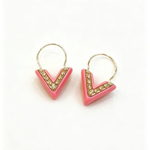 99% New LV Pink Earrings