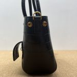 Balenciaga Bel Air Mini Black‑Gold Croc Handbag [SALE]