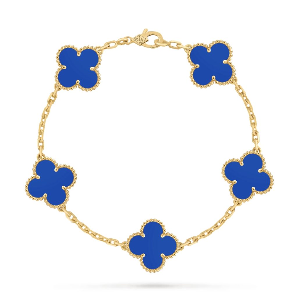 99% New Van cleef Arpels Blue 5‑Motifs Bracelet