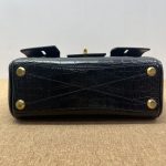 Balenciaga Bel Air Mini Black‑Gold Croc Handbag [SALE]