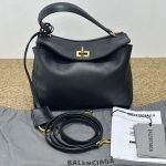 98% New Balenciaga Rodeo Mini Black‑Gold Handbag & Shoulder Bag