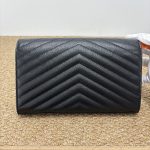 99% New YSL Envelope, Black‑Silver, Medium