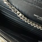 99% New YSL Envelope, Black‑Silver, Medium