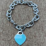 98% New Tiffany Blue Enamel Heart Bracelet