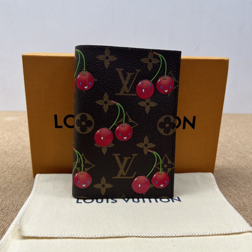 Brand New LV Passport Holder, Cherry Monogram, Chip