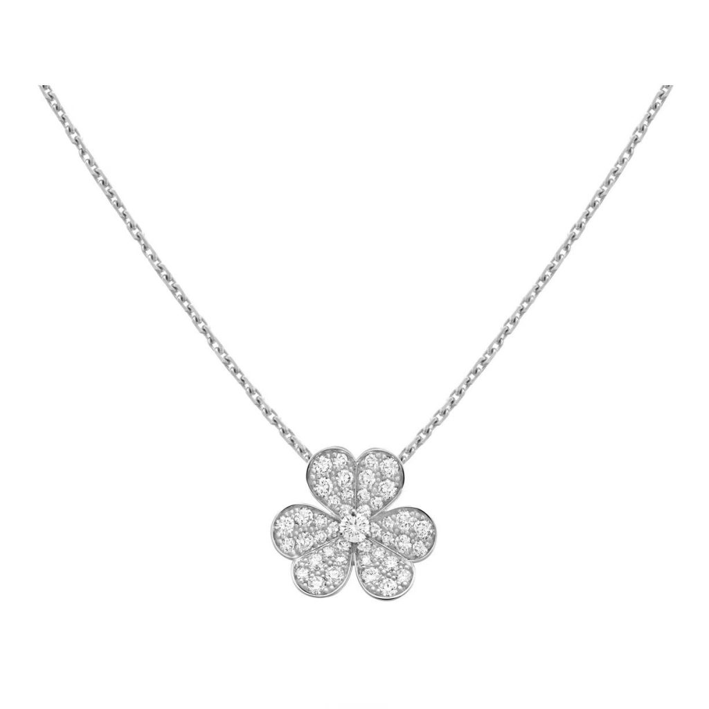 99% New VCA Frivole Mini Diamond Necklace