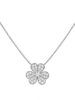 99% New VCA Frivole Mini Diamond Necklace
