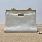98% New Chanel Messenger Bag, Cream White, Gold Hardware