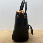 Balenciaga Bel Air Mini Black‑Gold Croc Handbag [SALE]